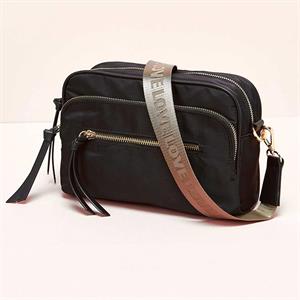 Mint Velvet Black Nylon Crossbody Bag
